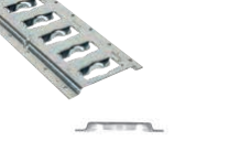 Bară orizontală din oțel zincat cu conector cu gaură puternică